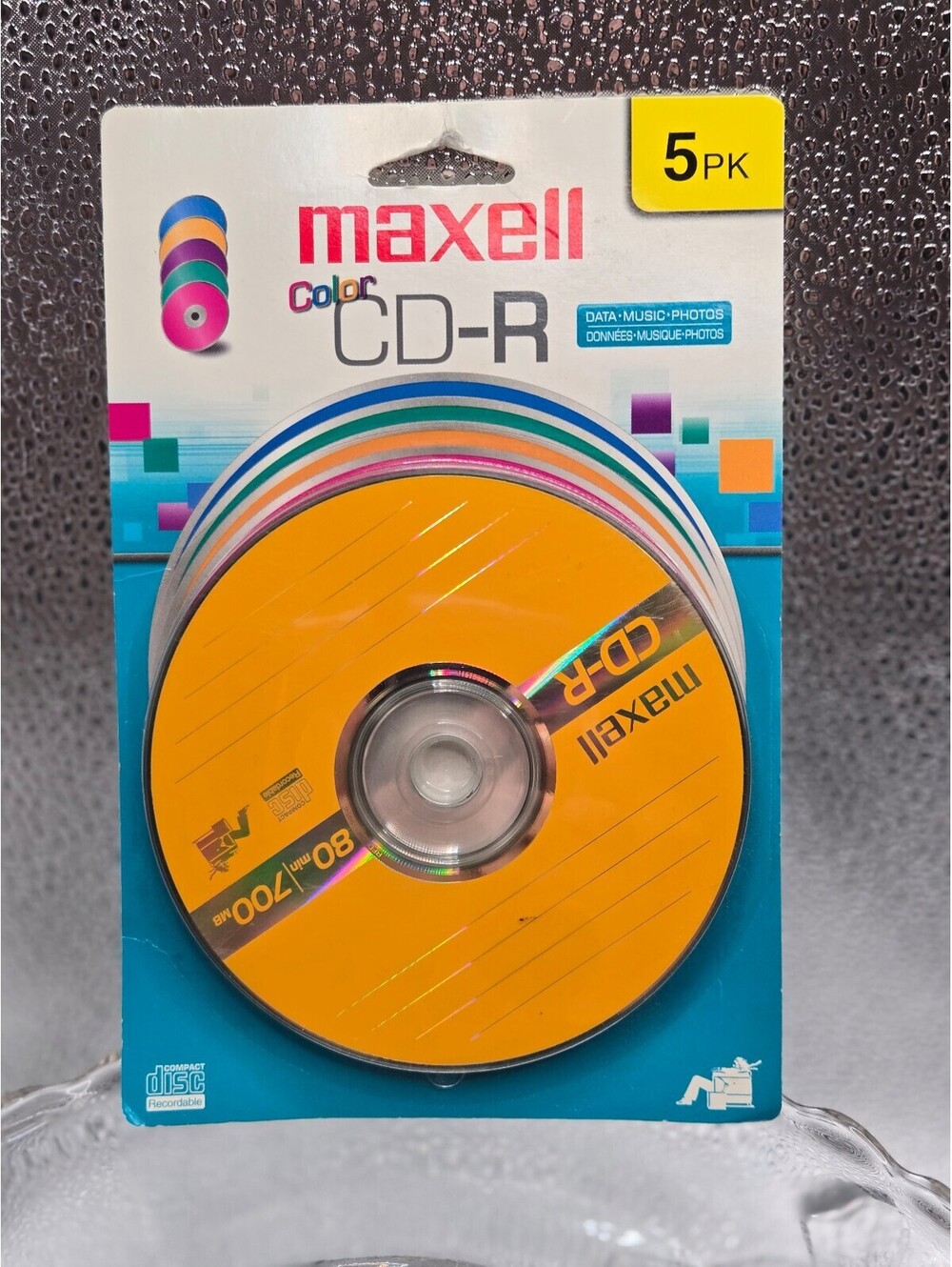 Maxell 5-Pack Color CD-R Discs 700MB 80min Recordable Compact Discs